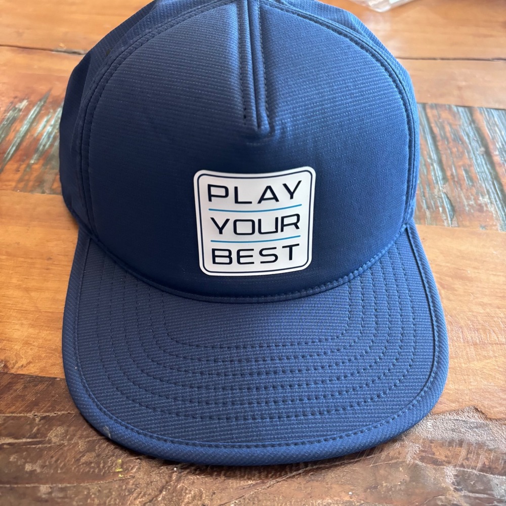 Ping Golf Hat Mens Blue Play Your Best Snapback Flexfit 110 Cap‎ Athletic Sporty